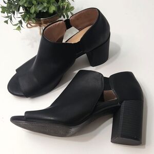 Black Open-Toe Women's Booties